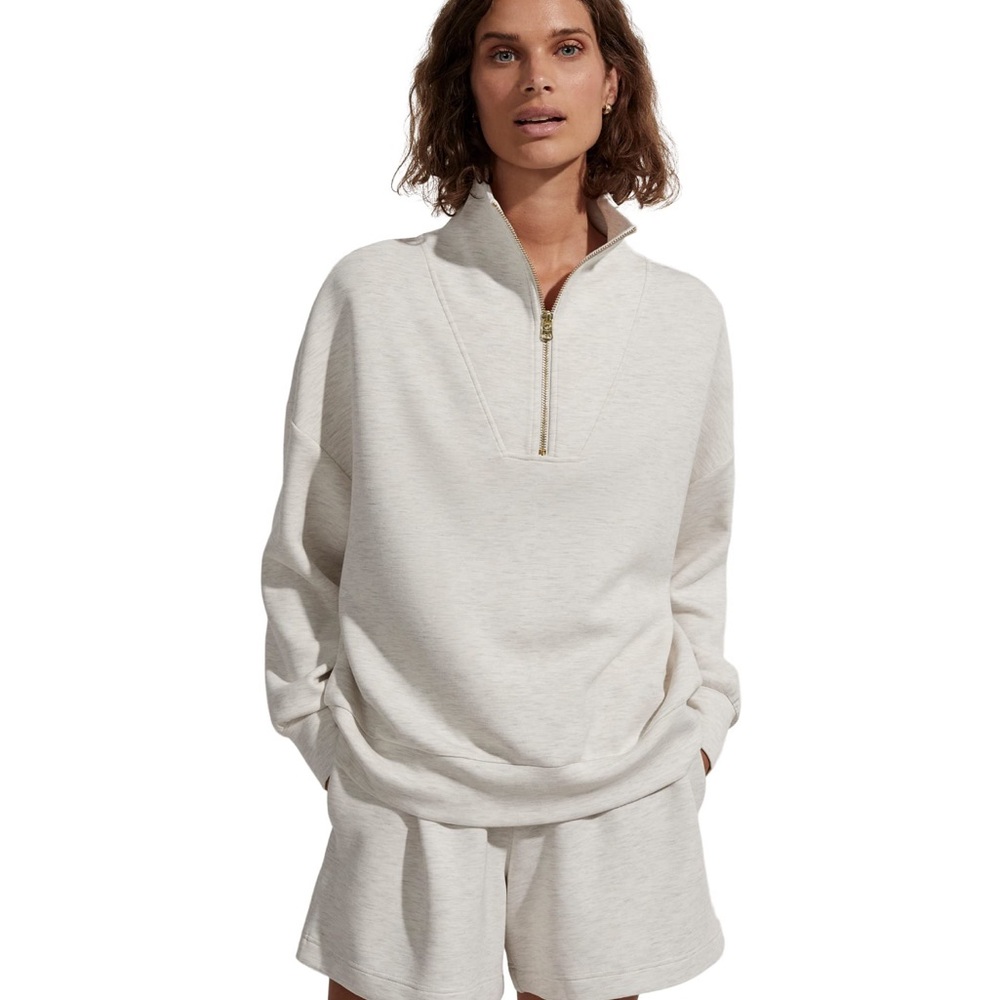Varley Cream Cowl Neck Sweater